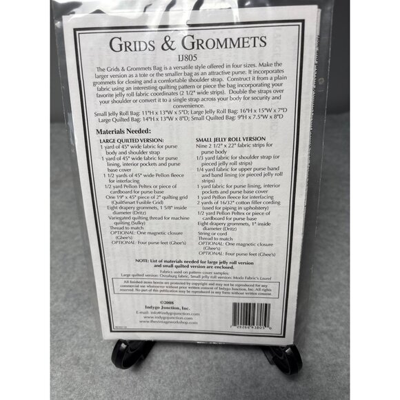 Indygo Junction Grids & Grommets Bag Sewing Pattern IJ805 - Picture 4 of 5